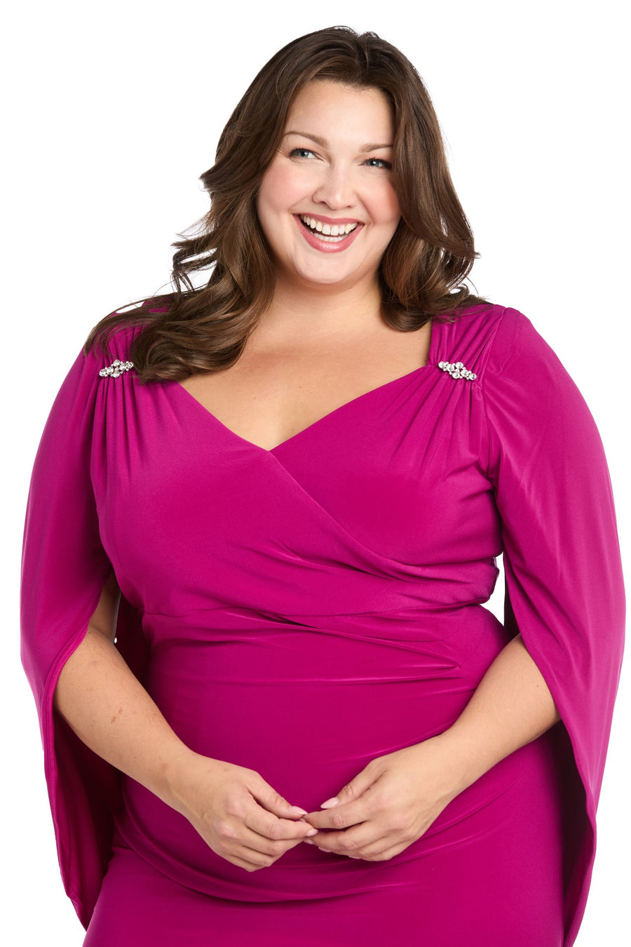 Mother of the Bride Dresses Long Formal Plus Size Dress Magenta