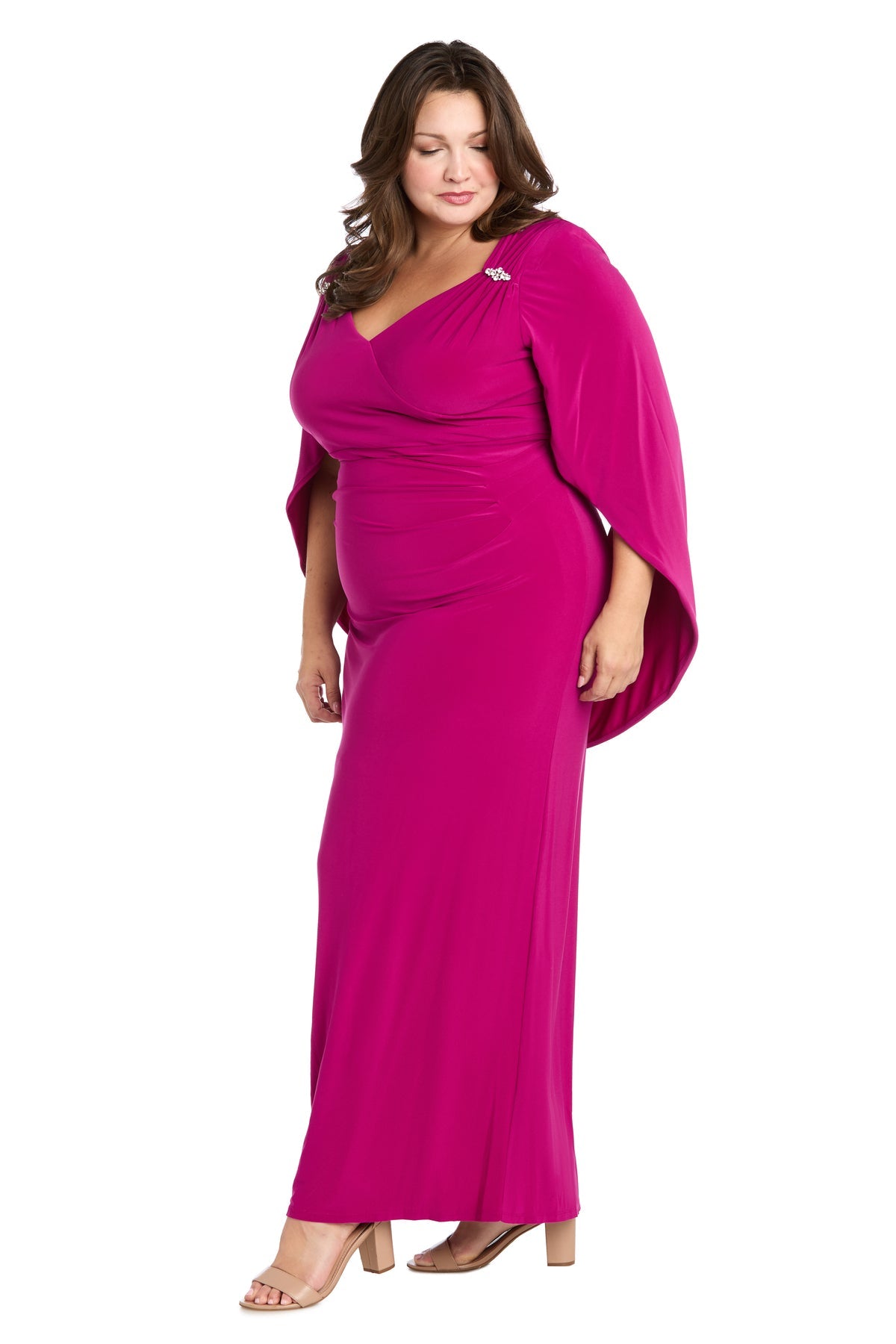 Mother of the Bride Dresses Long Formal Plus Size Dress Magenta