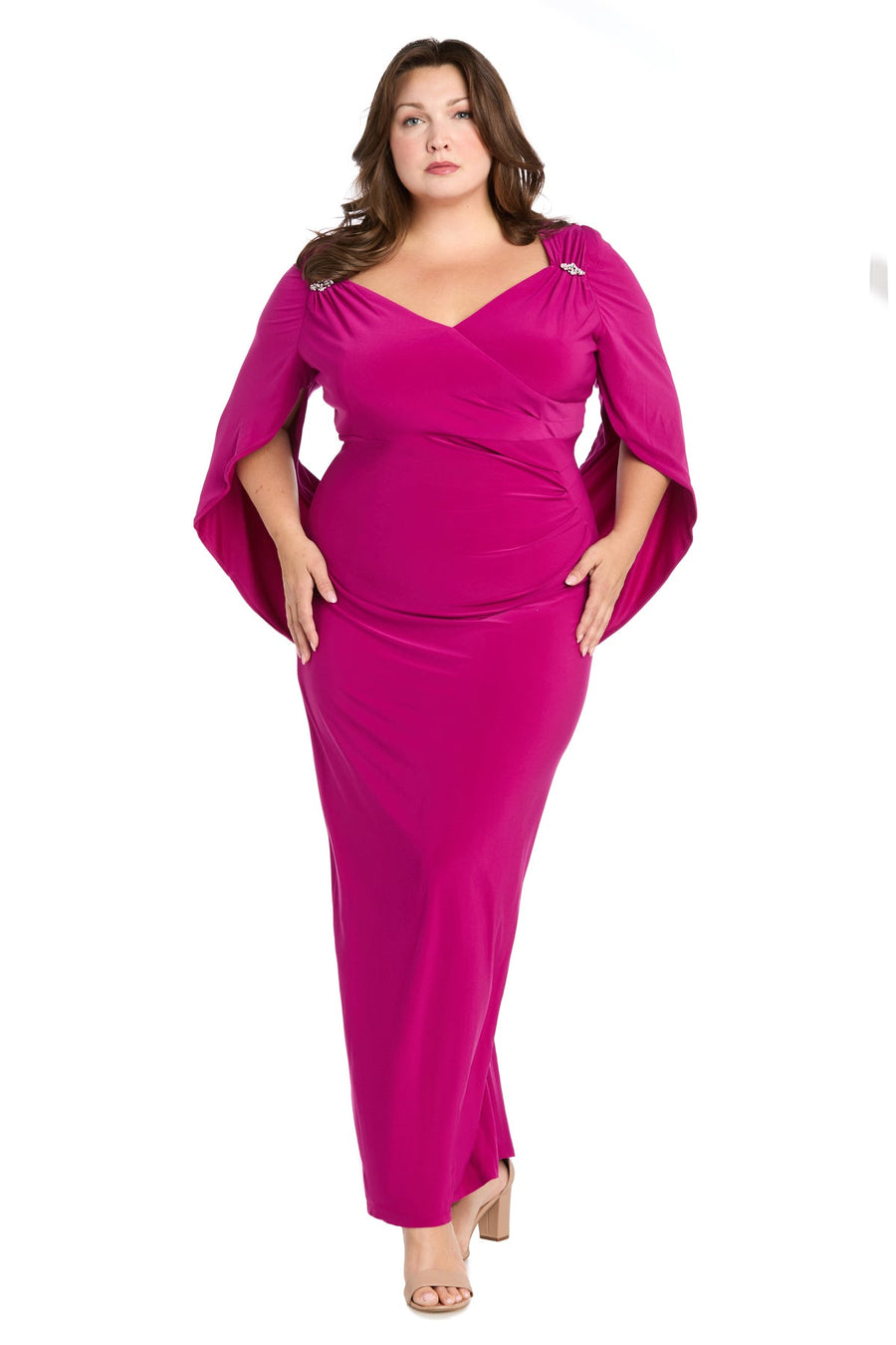 Mother of the Bride Dresses Long Formal Plus Size Dress Magenta