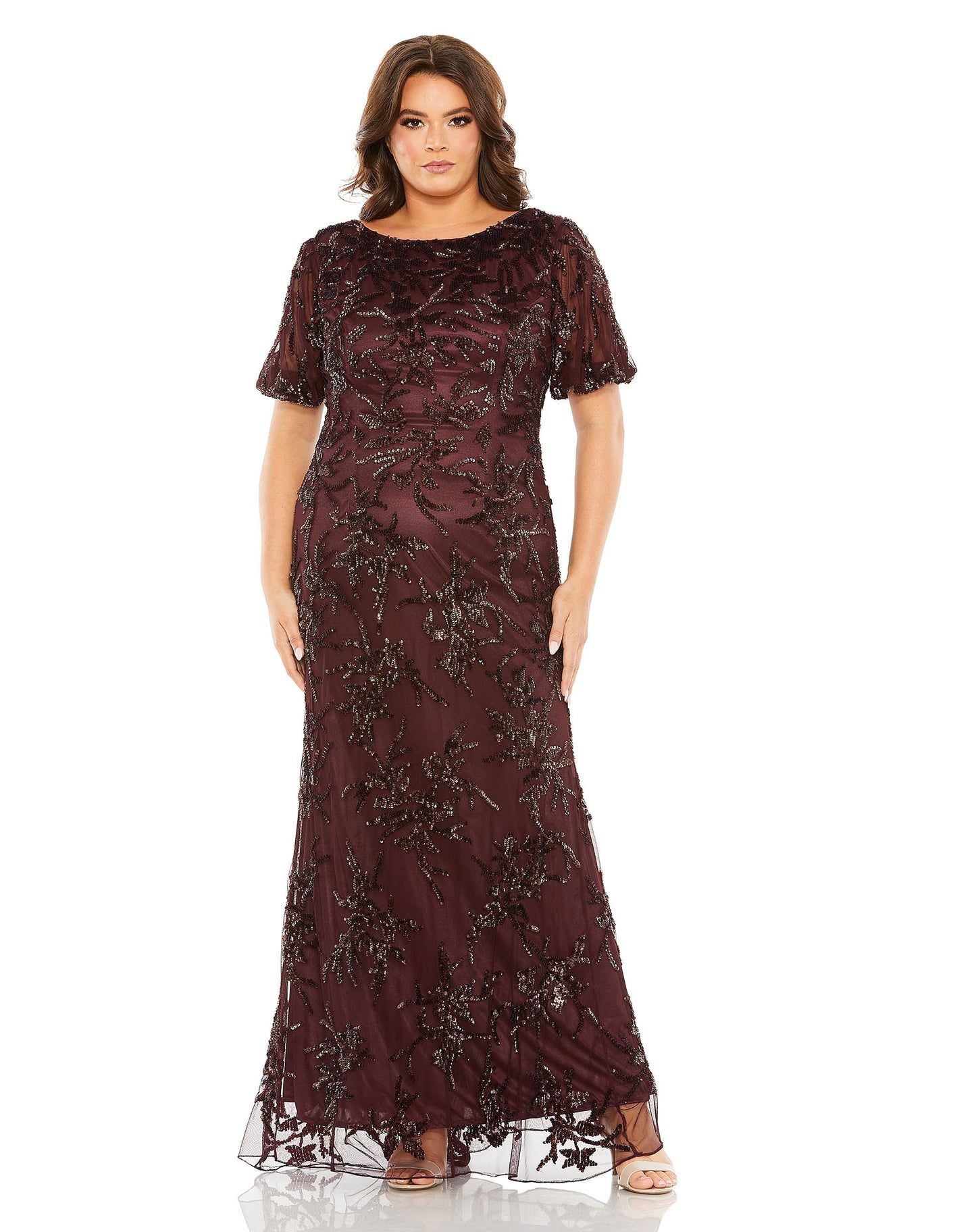 Plus Size Dresses Plus Size Long Formal Evening Dress Mahogany