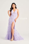 Prom Dresses Mermaid Long Prom Halter Formal Dress Lilac