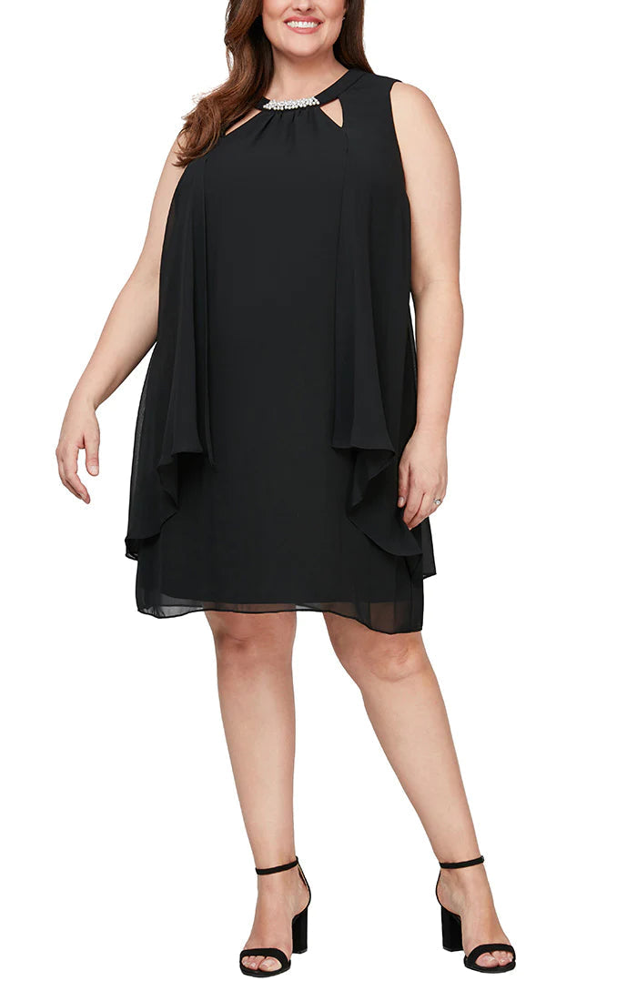 Cocktail Dresses Plus Chiffon Cocktail Dress Black