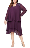 SL Fashions High Low Plus Size Jacket Dress 616184 - The Dress Outlet