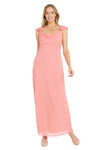 Formal Dresses Long Ruffle Chiffon Formal Dress Coral