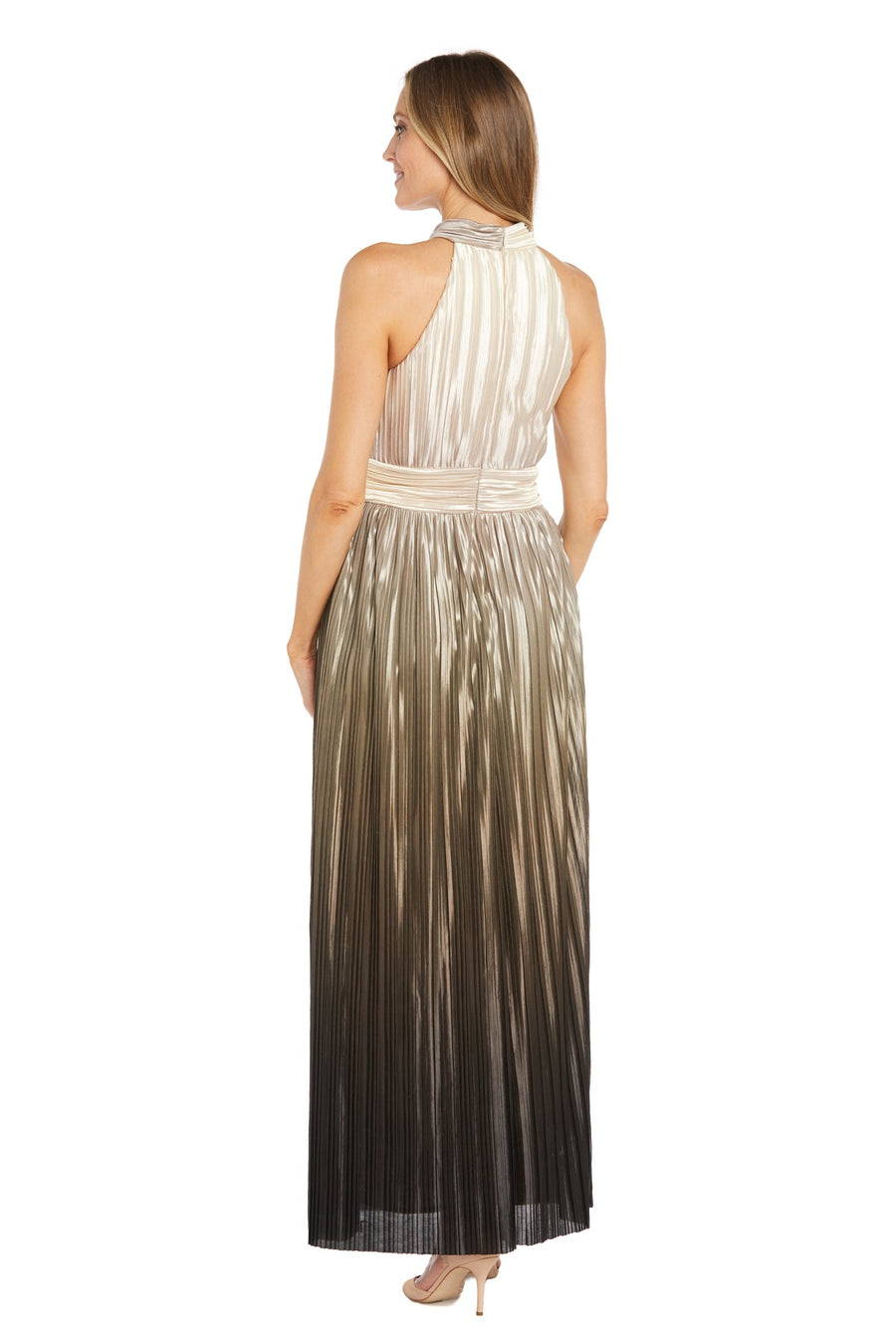 Formal Dresses Satin Pleated Long Formal Dress  Champagne/Taupe