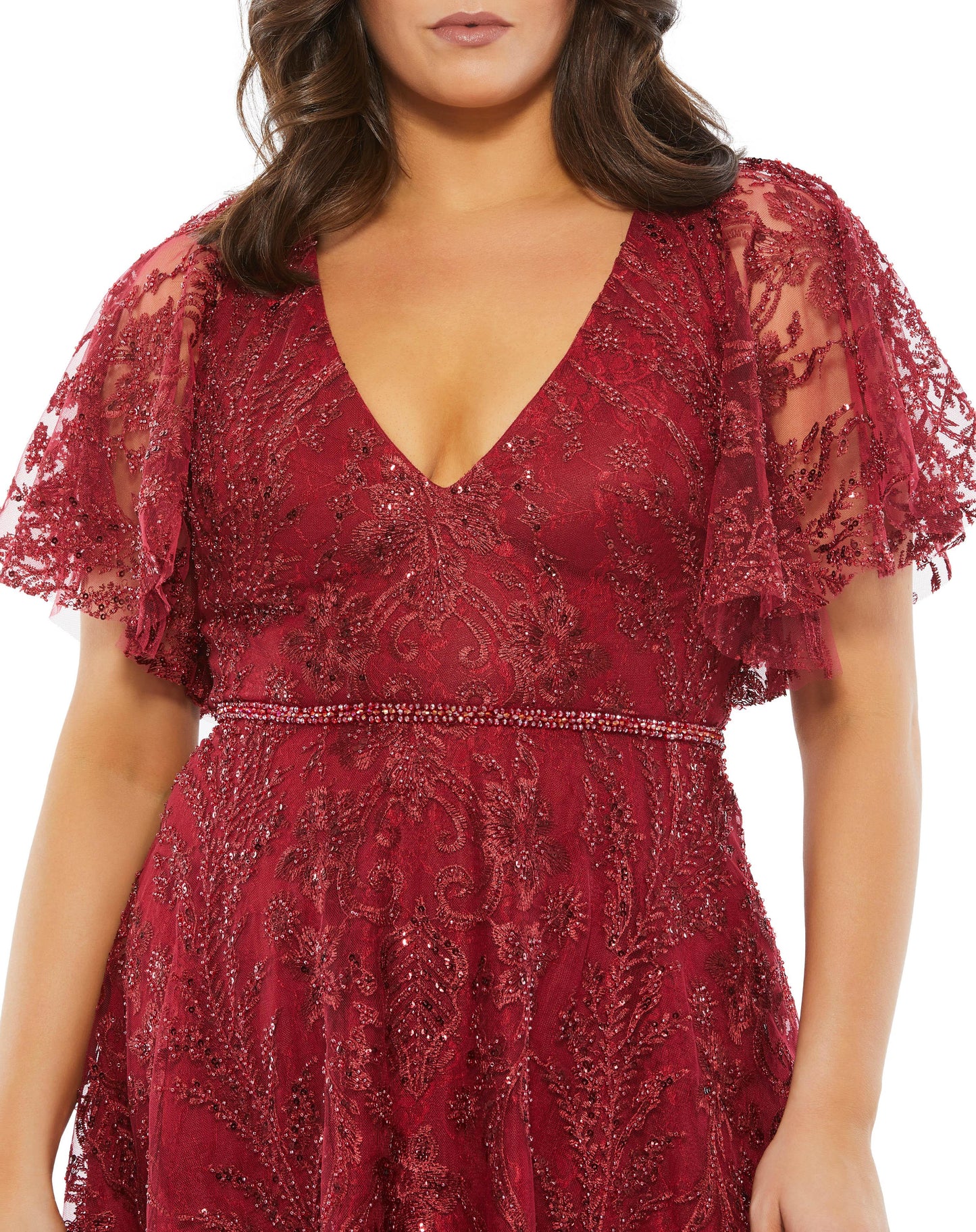 Plus Size Dresses Fabulouss Short Plus Size Cocktail Dress Burgundy