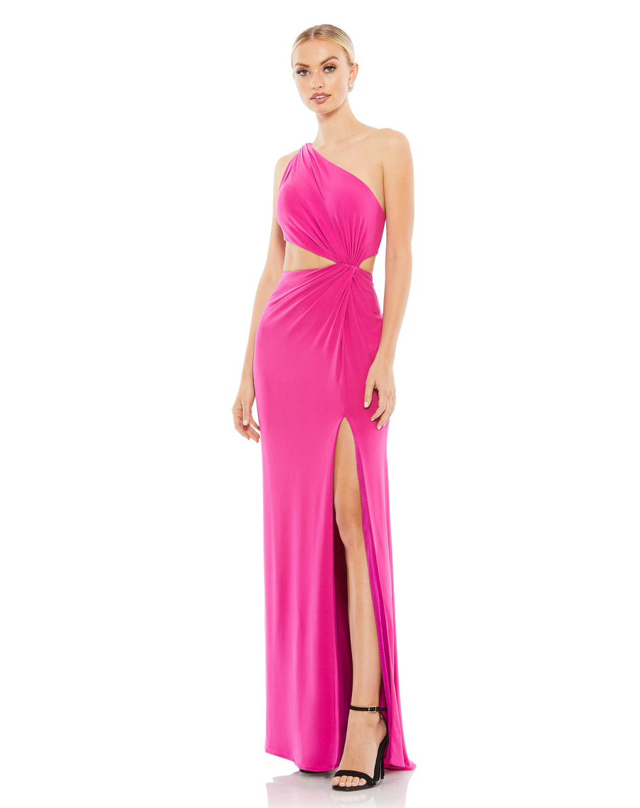 Prom Dresses Cutout Formal Prom Long Dress Magenta