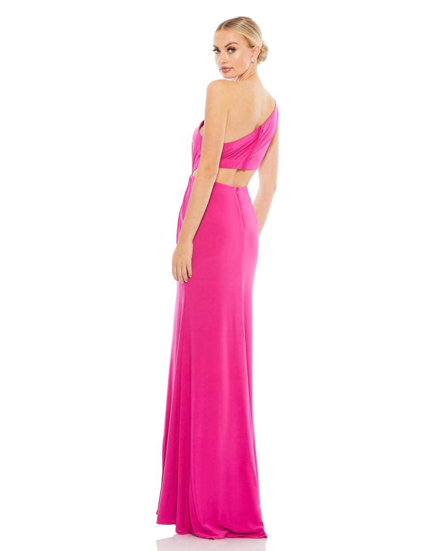 Prom Dresses Cutout Formal Prom Long Dress Magenta