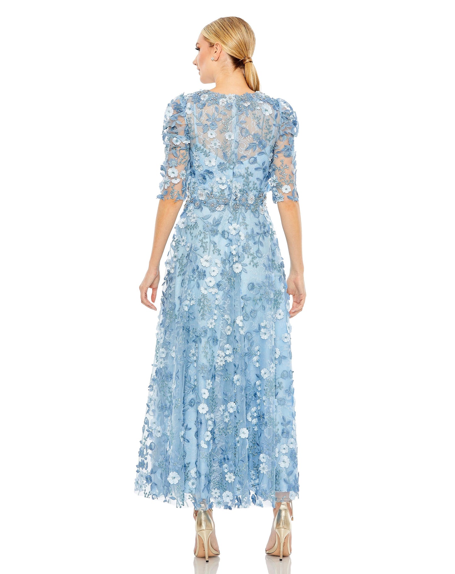 Formal Dresses Formal Prom Long Floral Dress French Blue