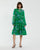 Cocktail Dresses Short Cocktail Long Sleeve Ruffle Dress Green Multi