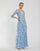 Mother of the Bride Dresses Long Sleeve Floral Formal Dress Powder Blue