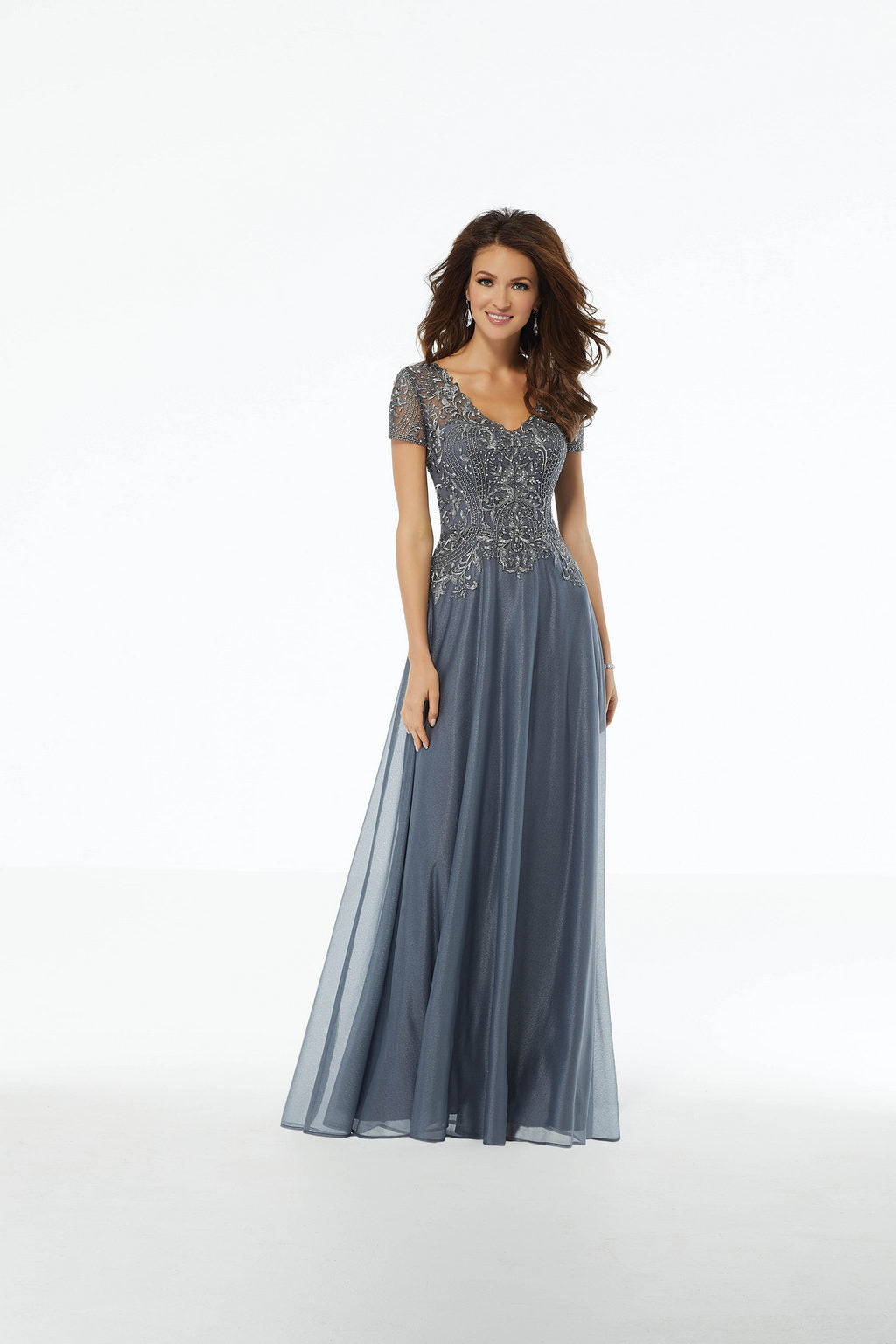 Long Formal Evening Dress Graphite