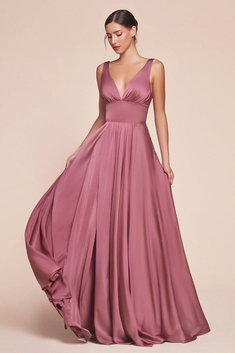 Prom Dresses A Line Prom Long Formal Dress  Mauve Rose