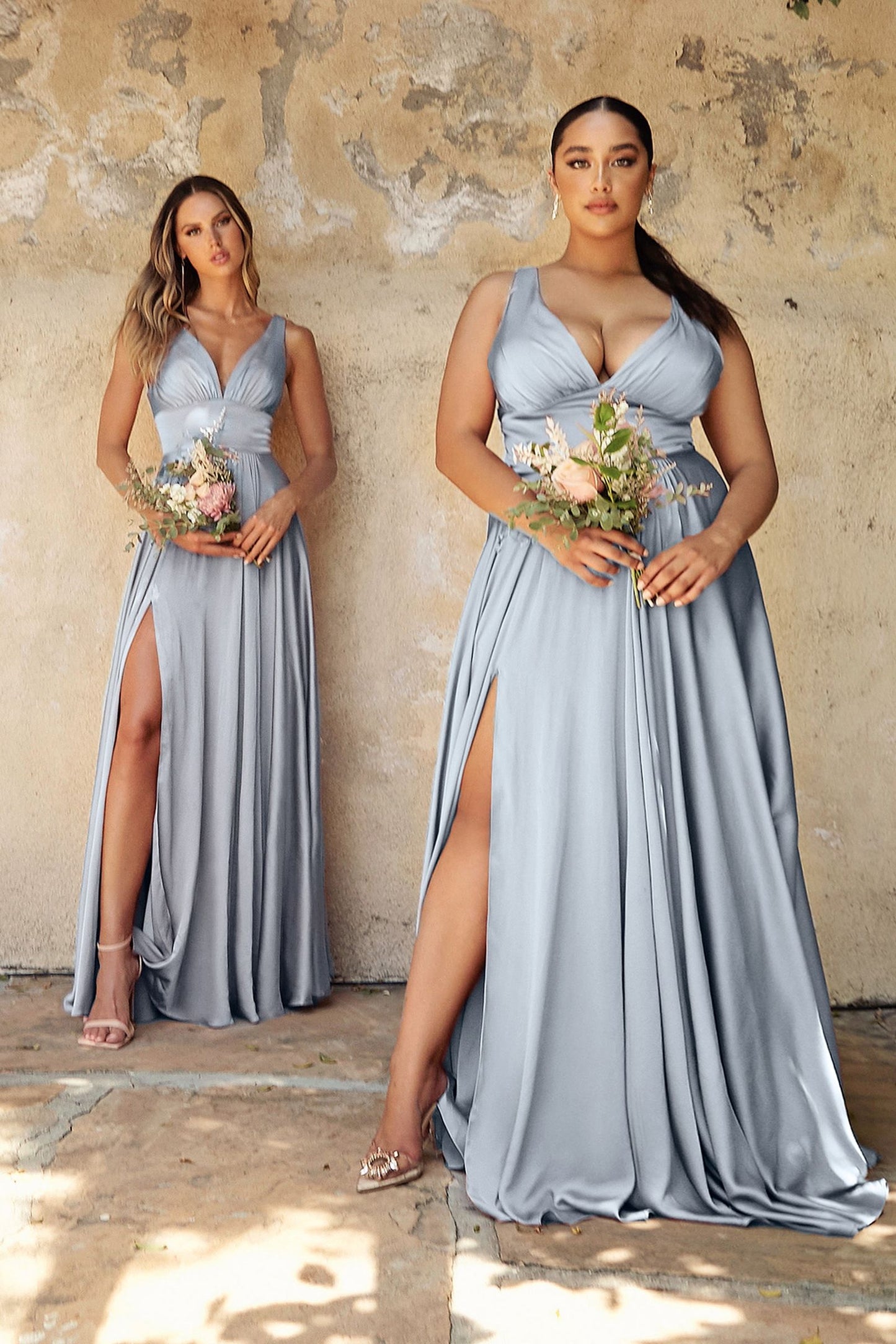 Cinderella Divine CD7469 Long Prom Dress Evening Gown Paris Blue