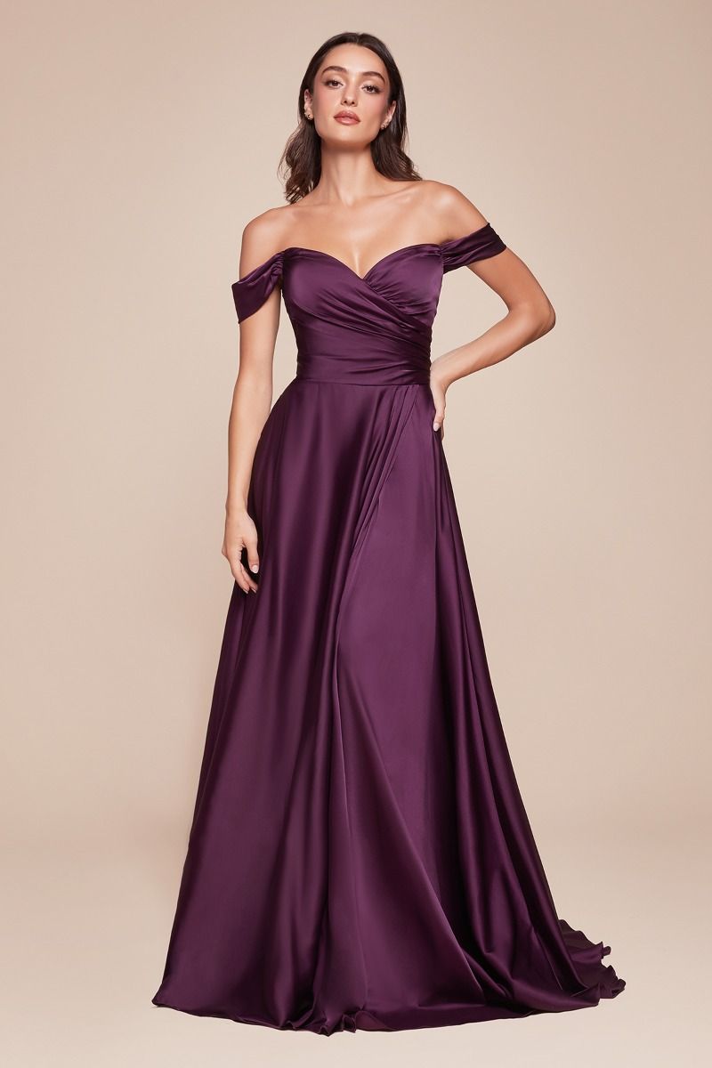 Prom Dresses Long Off Shoulder Prom Dress Eggplant