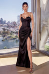 Prom Dresses Formal Long Fitted Bustier Prom Dress Black