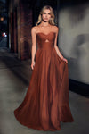 Prom Dresses Long Satin Strapless Keyhole Prom Formal Dress Sienna