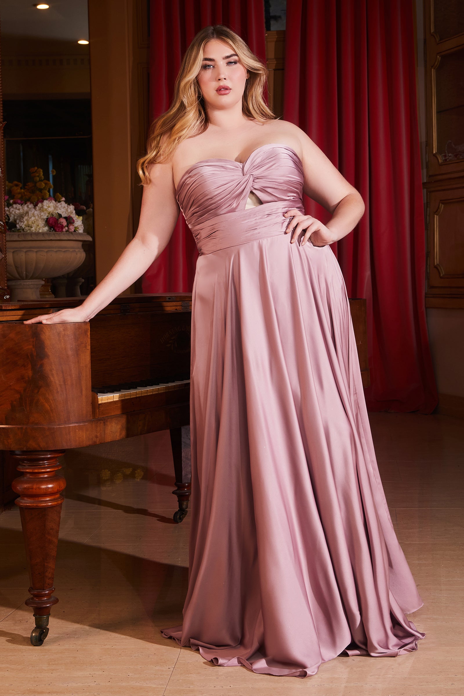 Rose gold bridesmaid on sale dresses plus size