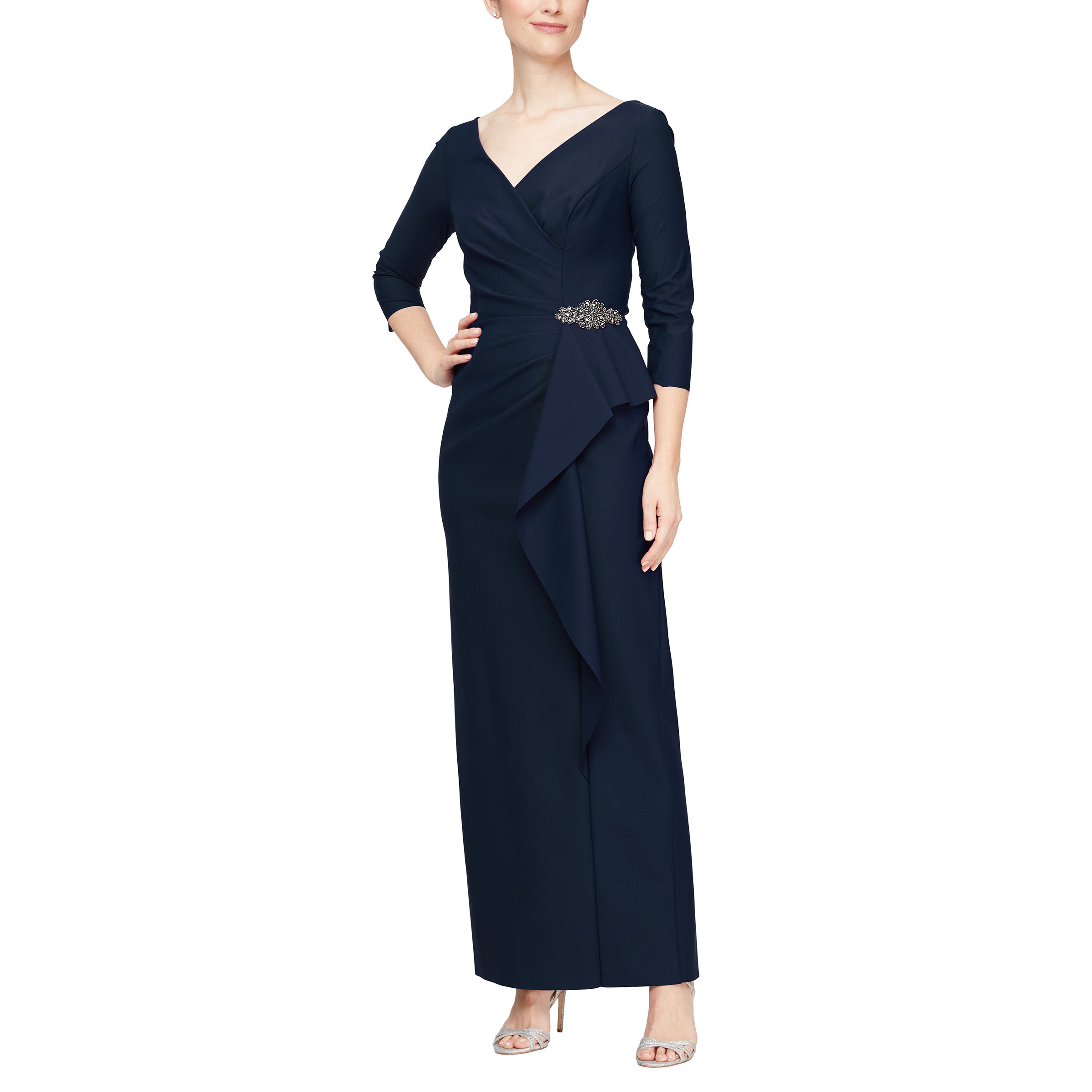 Alex evenings store navy blue dress