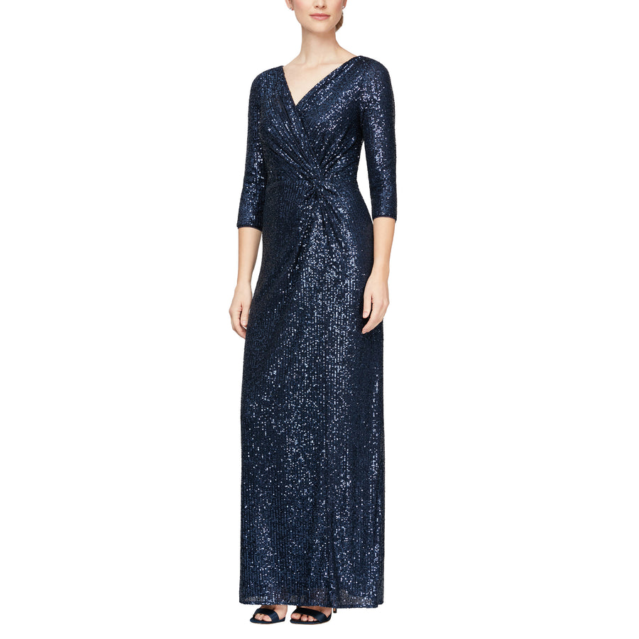 Formal Dresses Sequin Long Formal Dress Navy