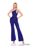 Jumpsuit Long Fitted Metallic Jumpsuit Bright Royal