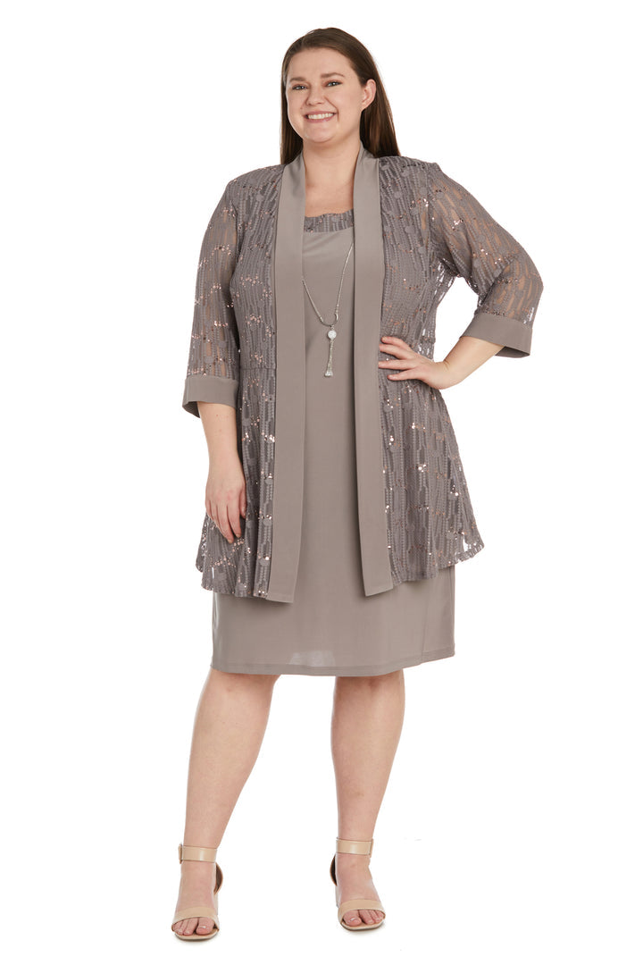 R&M Richards 9089W Plus Size Short Jacket Dress