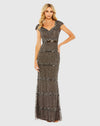 Mac Duggal Mother of the Bride Long Gown Charcoal