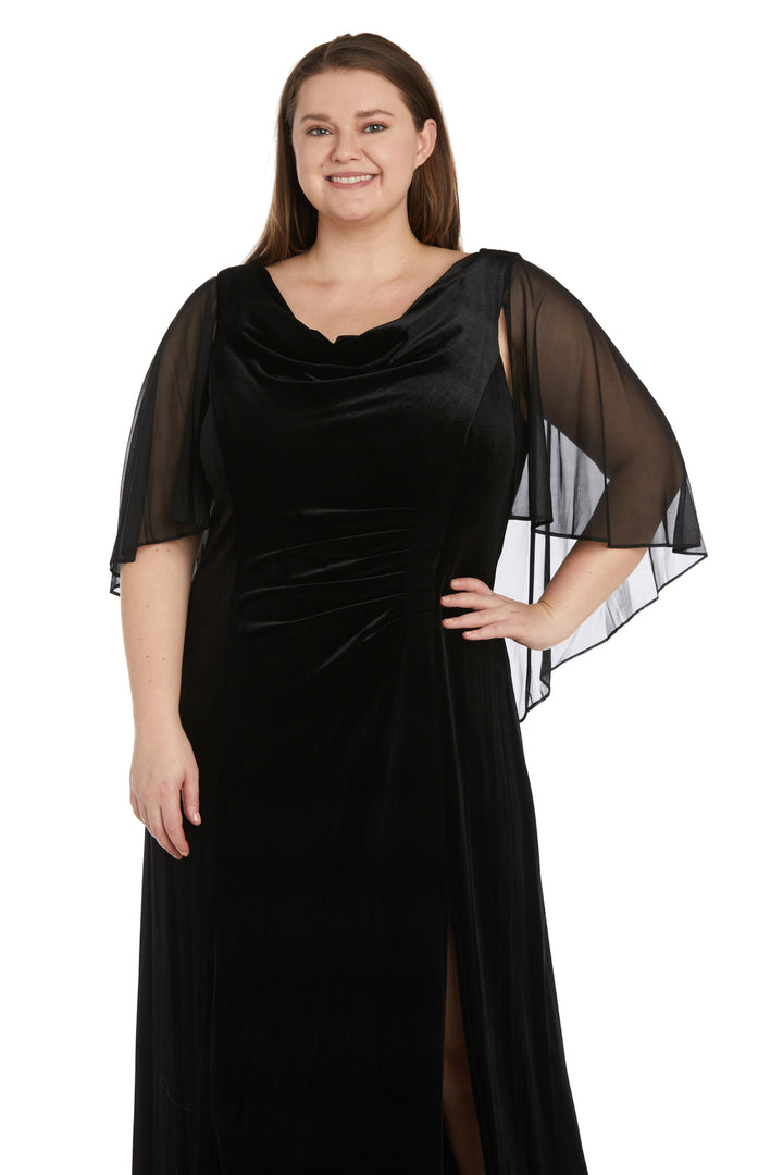 Formal Dresses Plus Size Long Formal Velvet Gown Black