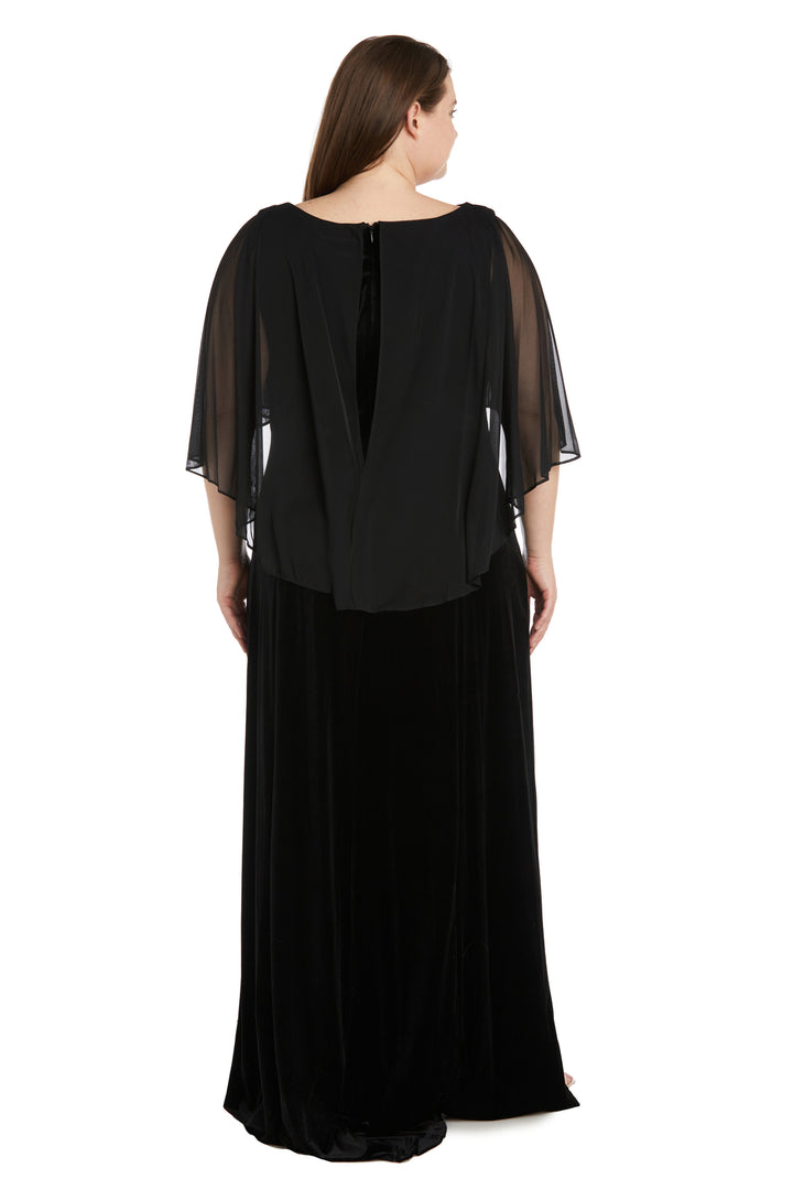 Formal Dresses Plus Size Long Formal Velvet Gown Black