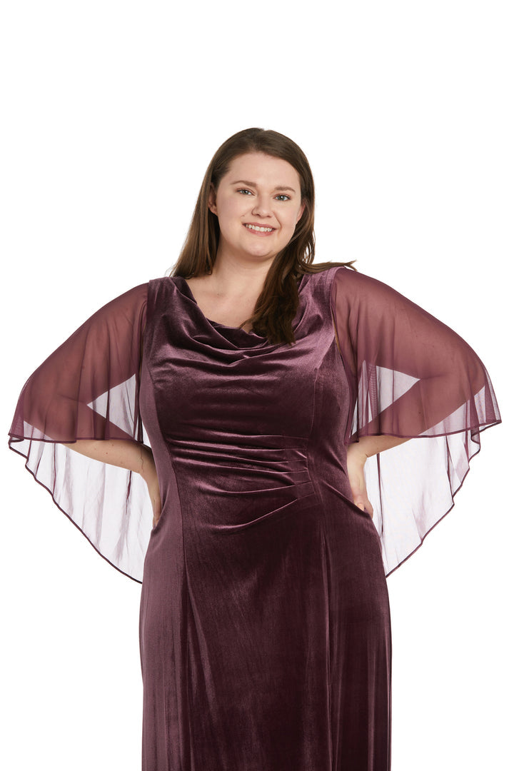 Formal Dresses Plus Size Long Formal Velvet Gown Wine