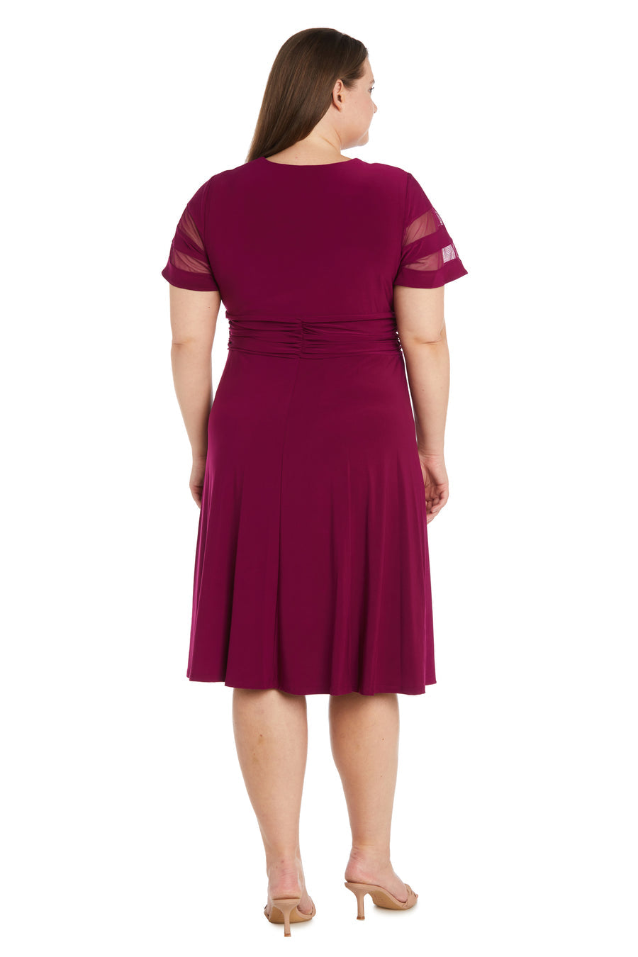 Cocktail Dresses Short Cascade Cocktail Plus Size Dress Berry