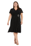 Cocktail Dresses Short Cascade Cocktail Plus Size Dress Black