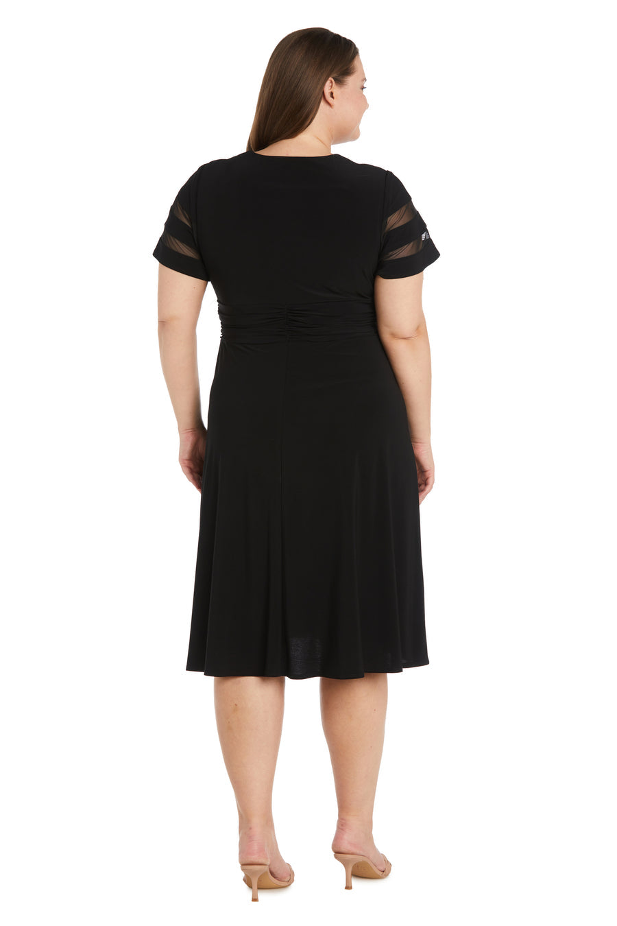 Cocktail Dresses Short Cascade Cocktail Plus Size Dress Black