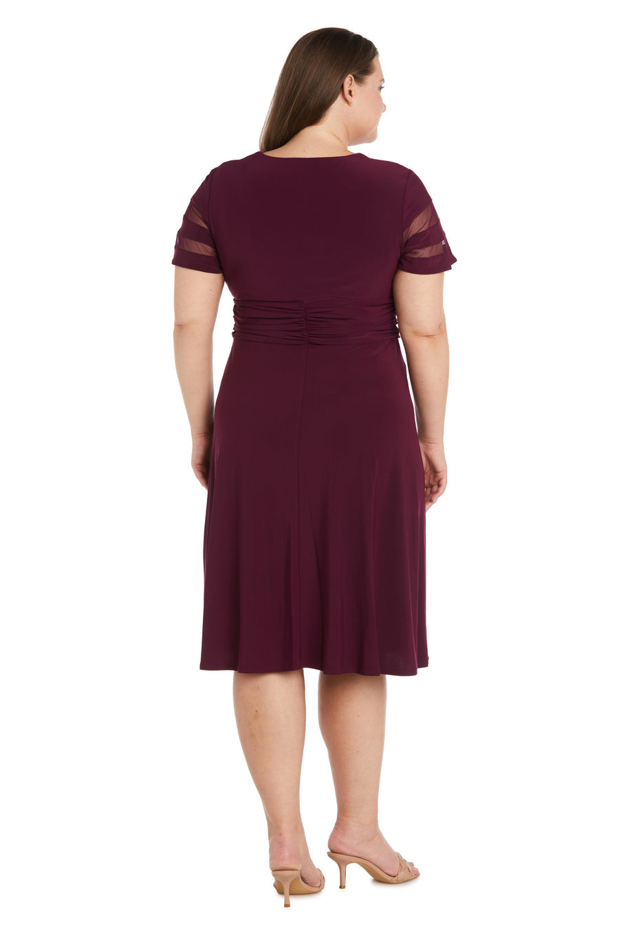 Cocktail Dresses Short Cascade Cocktail Plus Size Dress Merlot