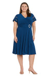 Cocktail Dresses Short Cascade Cocktail Plus Size Dress Peacock