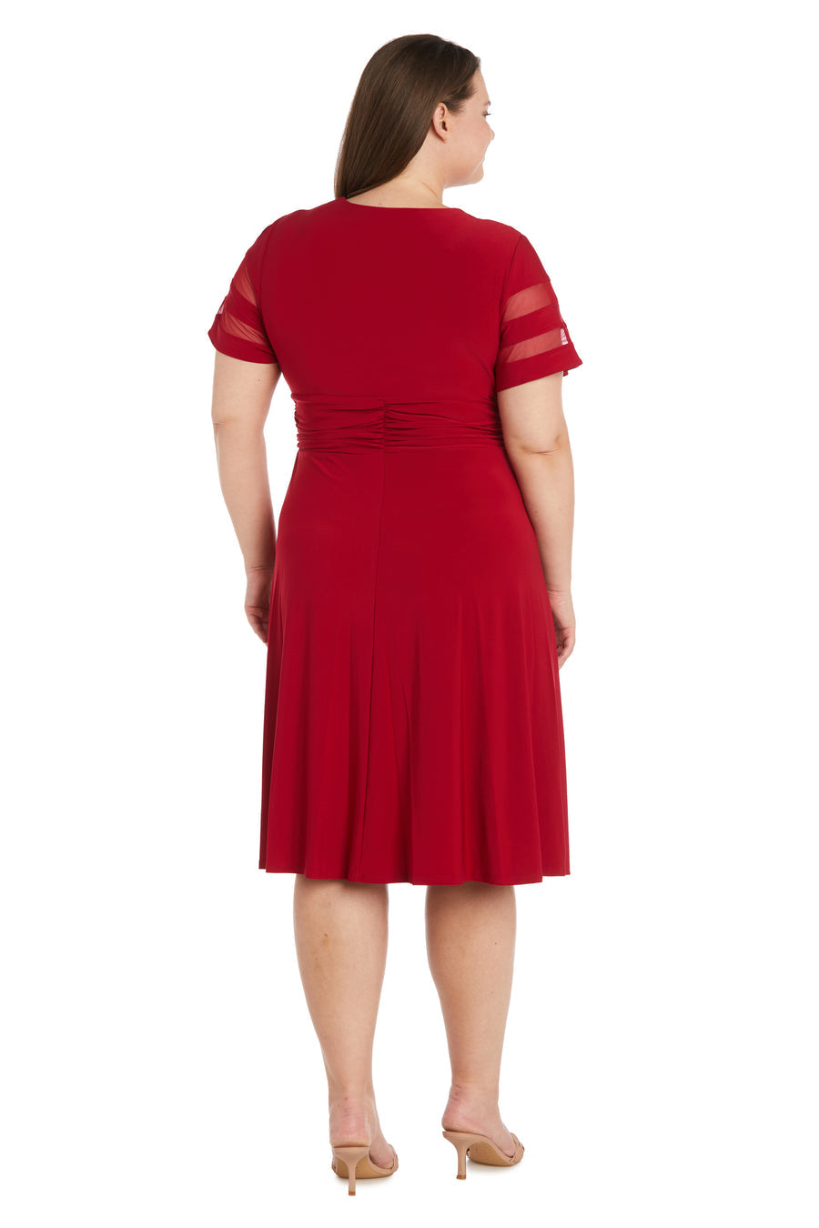 Cocktail Dresses Short Cascade Cocktail Plus Size Dress Red