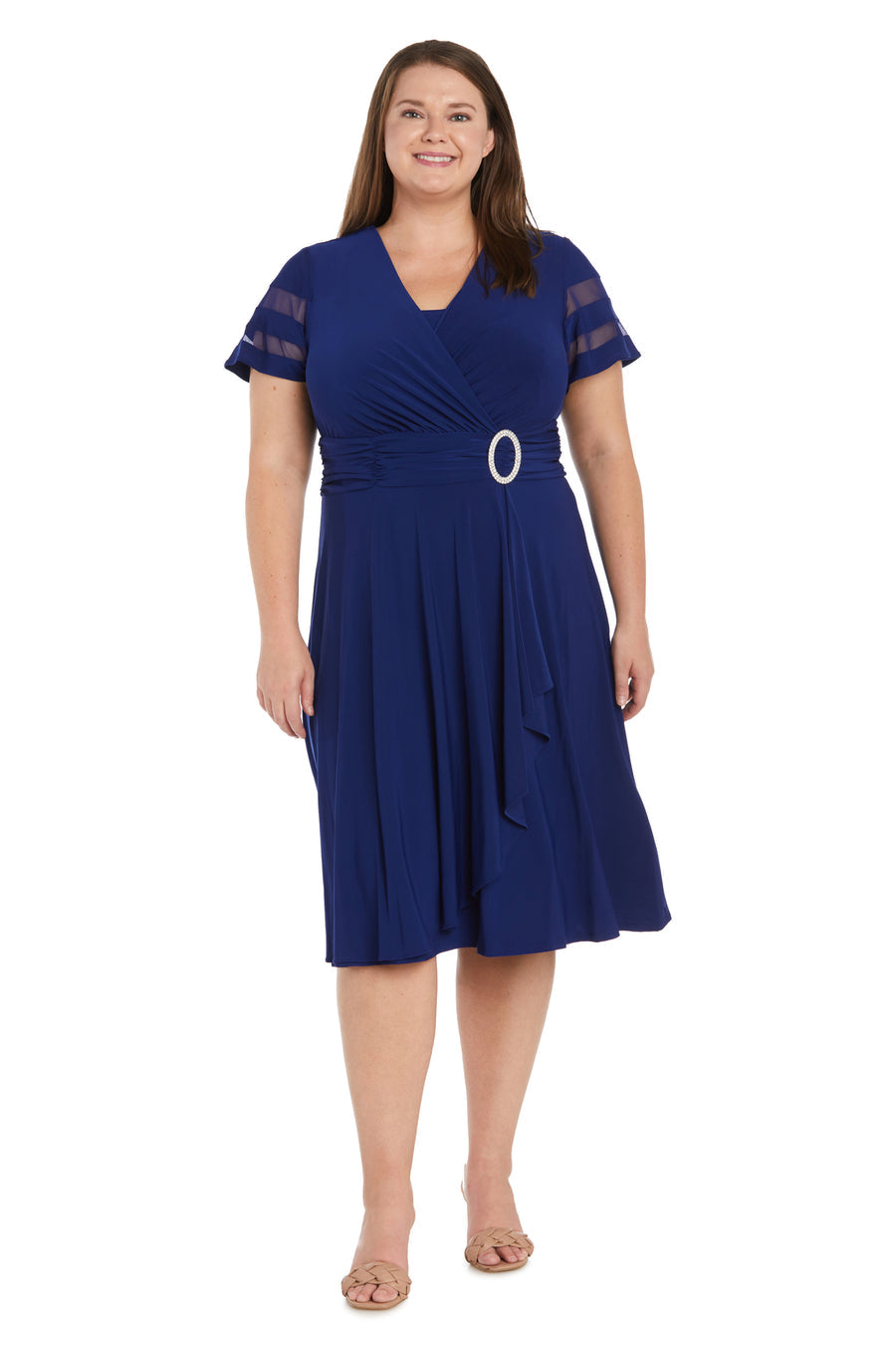 Cocktail Dresses Short Cascade Cocktail Plus Size Dress Royal