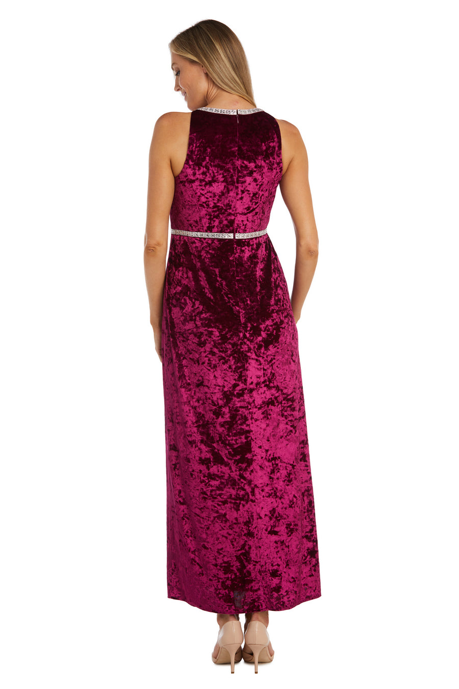 Formal Dresses Long Crinkle Velvet Formal Dress Burgundy