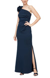 Formal Dresses 3D Floral Long Formal Dress Navy