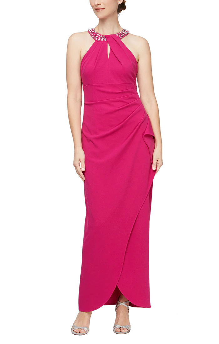 Formal Dresses Beaded Long Formal Dress Fuchsia