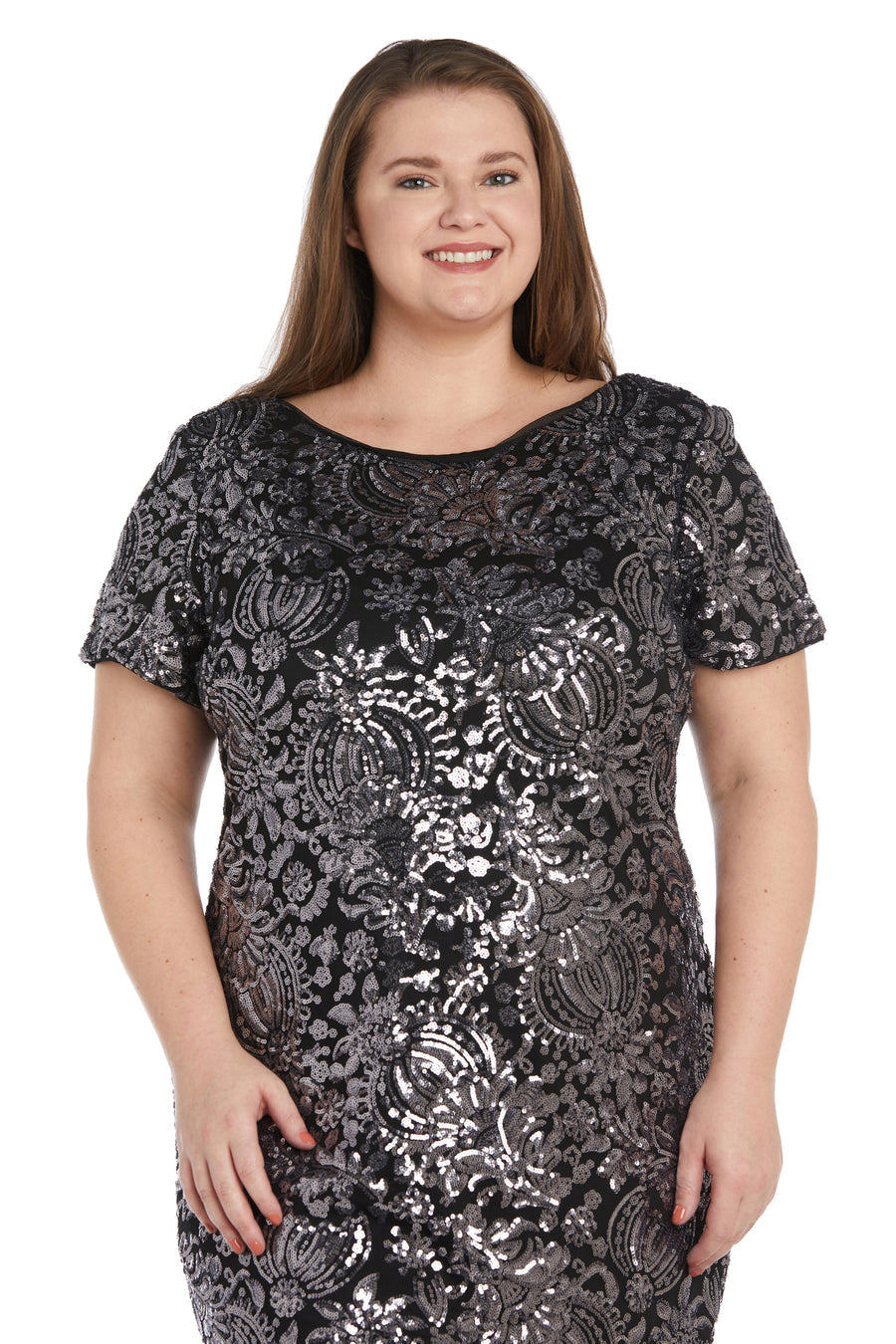 Cocktail Dresses Plus Size Sequin Cocktail Dress Black Gunmetal