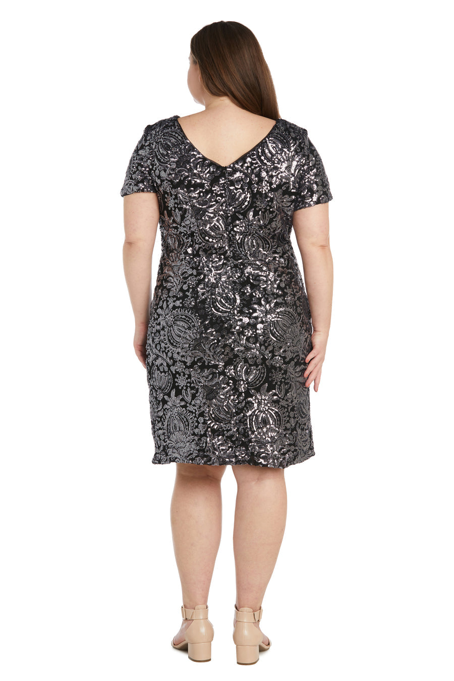 Cocktail Dresses Plus Size Sequin Cocktail Dress Black Gunmetal