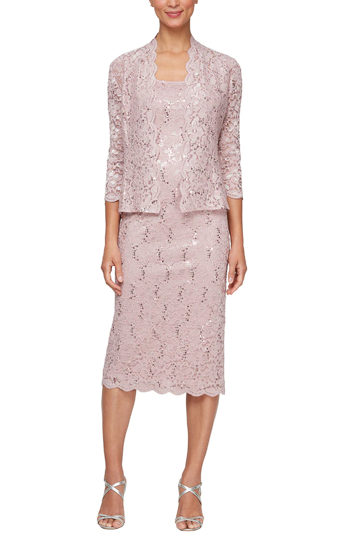 Mother of the Bride Dresses Petite Lace Jacket Short Dress Blush