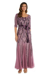 Mother of the Bride Dresses Long Formal Sequined Petite Dress Rose