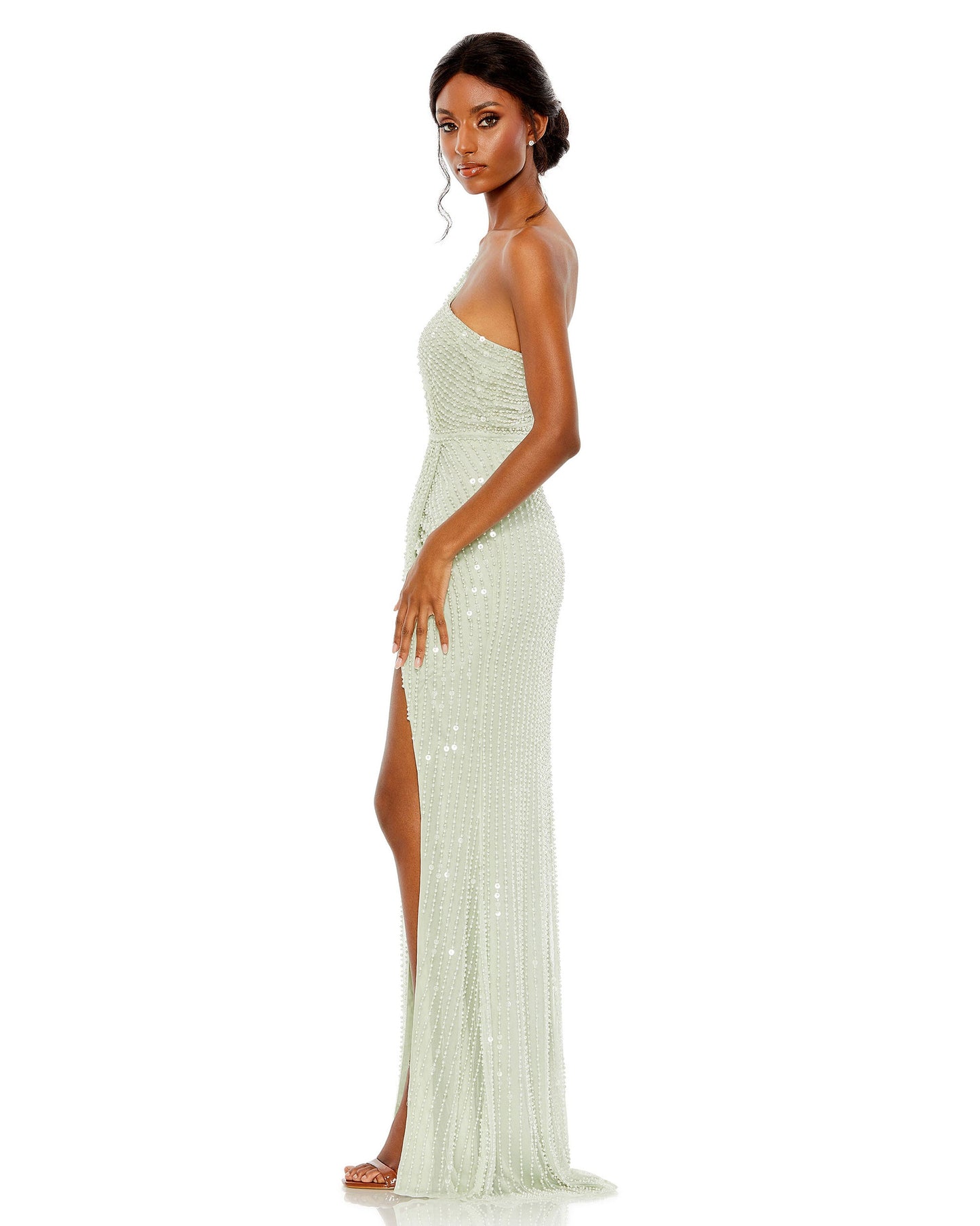 Mac Duggal Long One Shoulder Formal Dress 93735 - The Dress Outlet