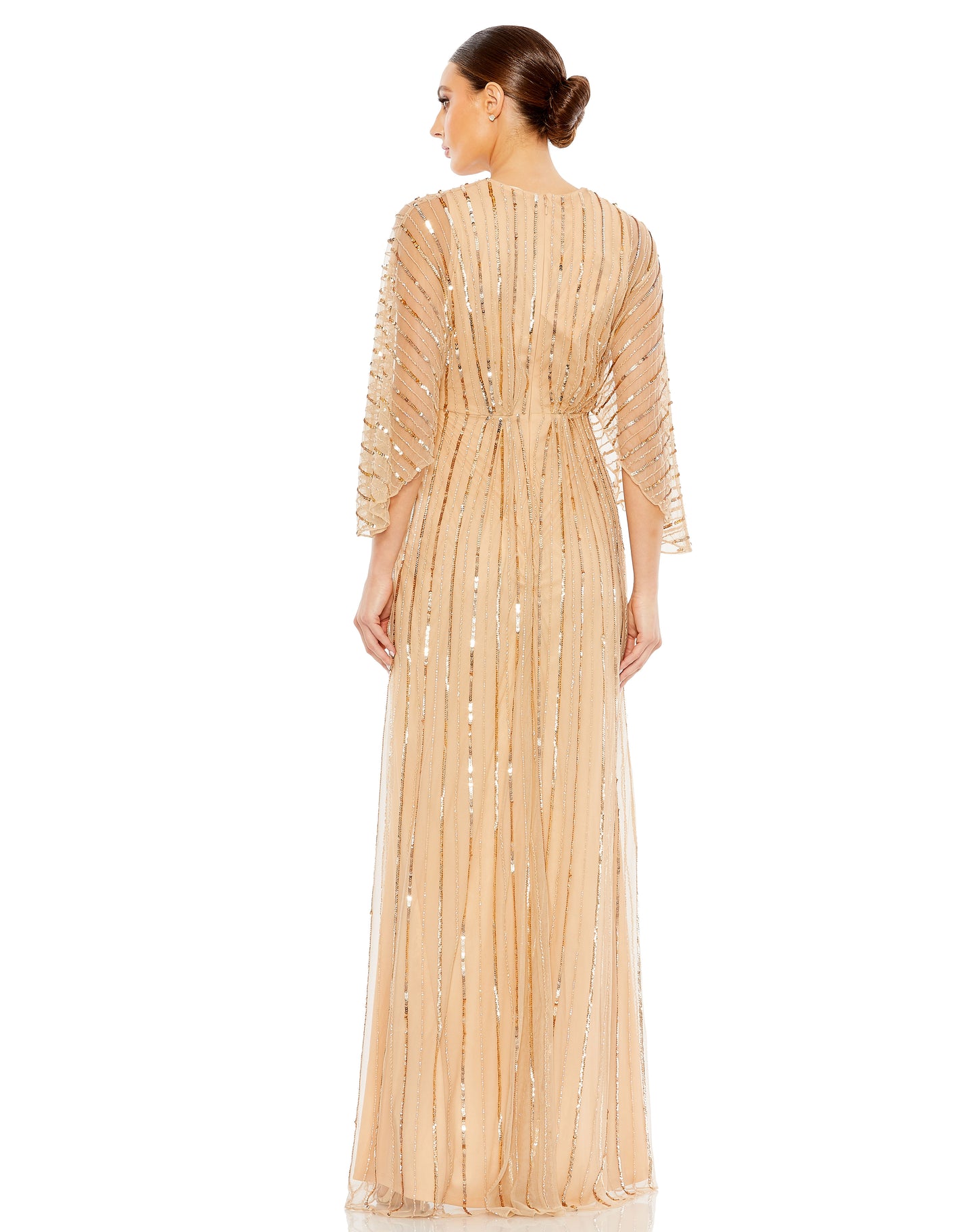 Formal Dresses Long Formal Beaded Evening Dress Taupe