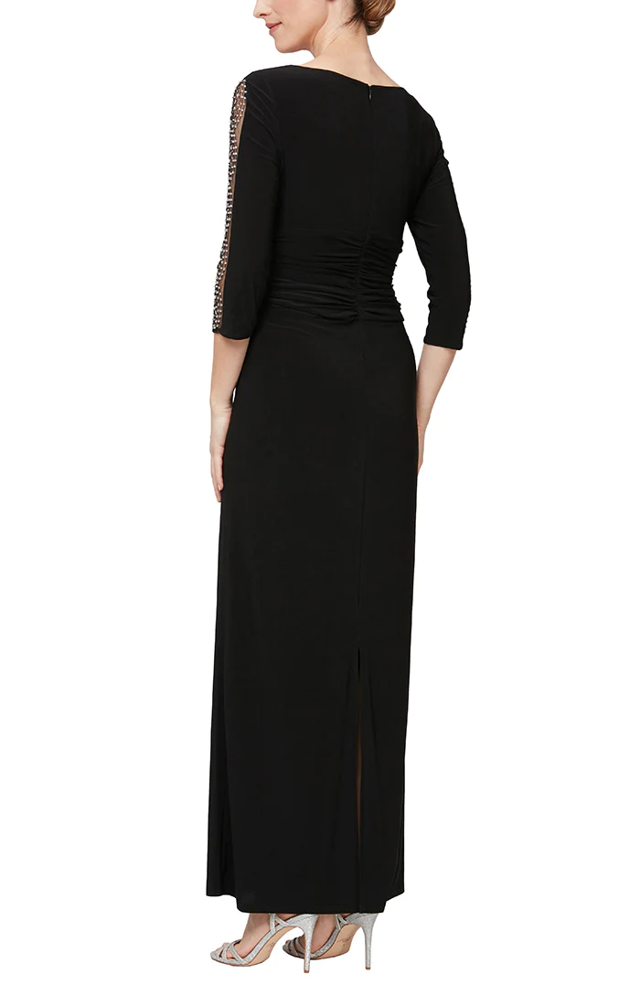 Formal Dresses Plus Size Long Jersey Dress Black