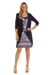 Mother of the Bride Dresses Short Bold Print Jacket Dress Mother of the Bride Eggplant