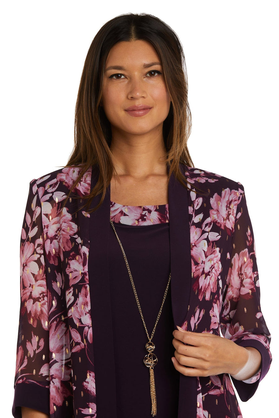 Cocktail Dresses Short Floral Print Jacket Cocktail Petite Dress Eggplant