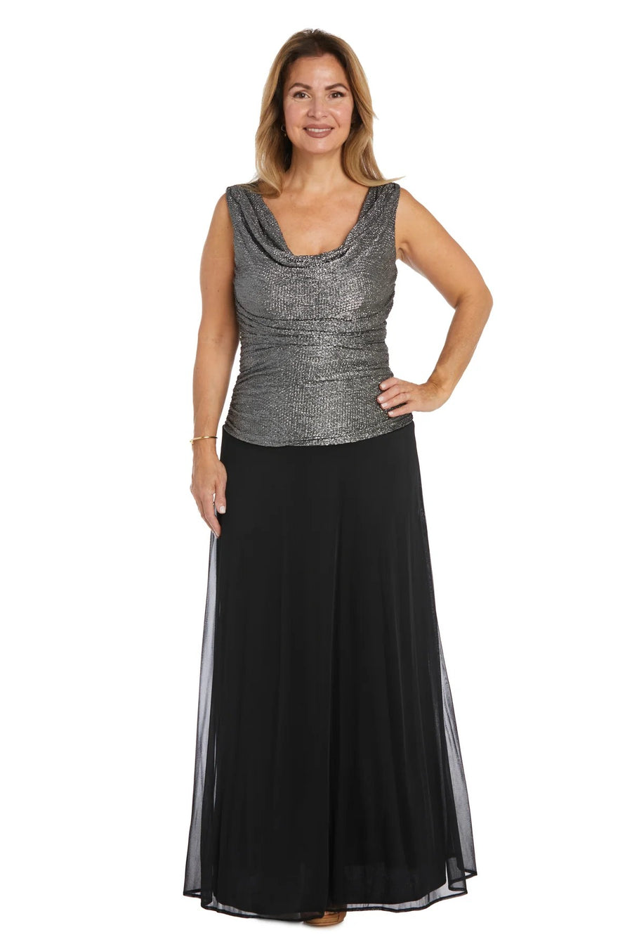 Formal Dresses Long Mother Of The Bride Dress Silver/Black